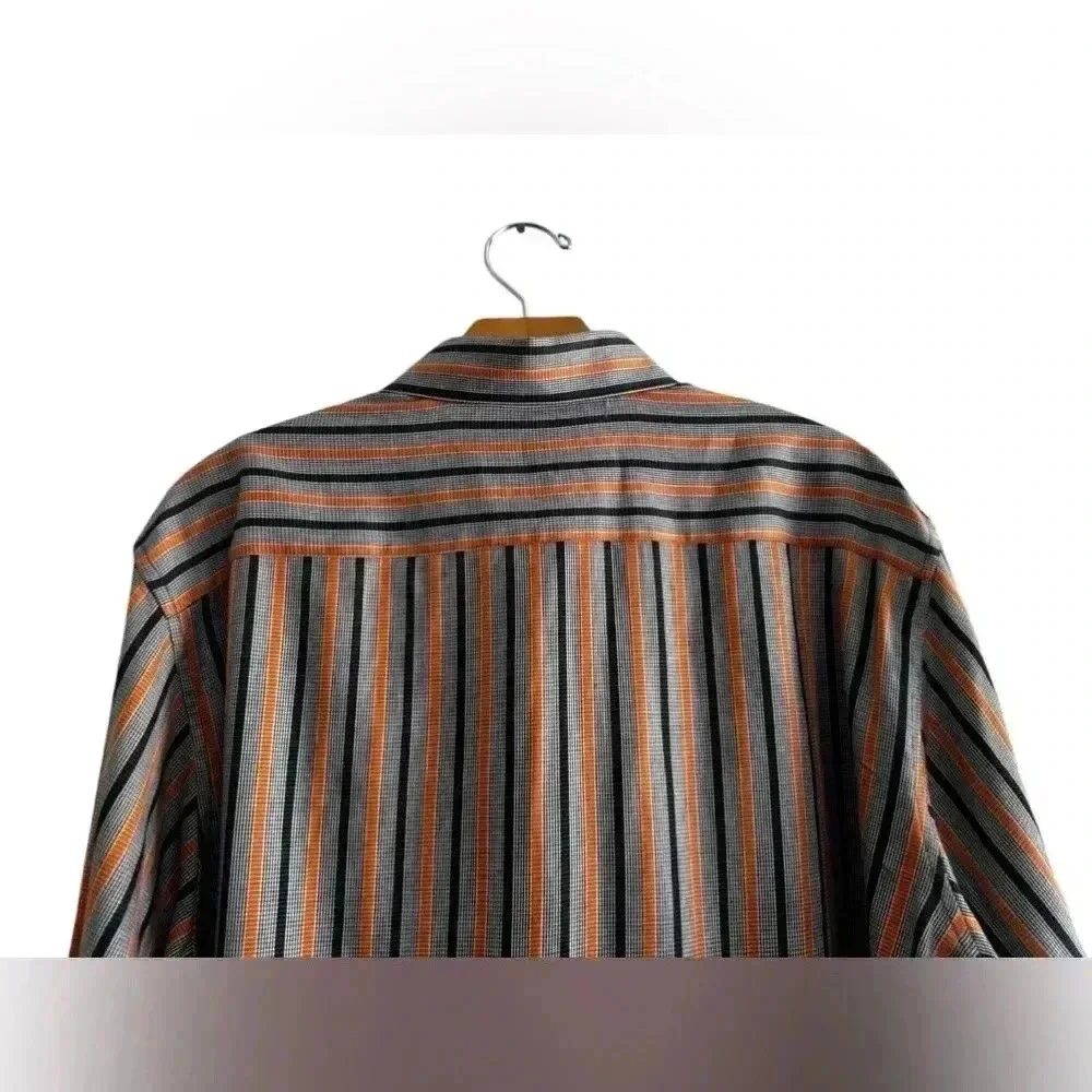 Robert Graham Button Down Dress Shirt Men's Long Sleeve Stripe Size M - Picture 4 of 16